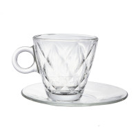 Tasse CAPPUCCINO  KALEIDO  22 CL avec Sous-Tasse - BORMIOLI ROCCO