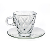 Tasse CAPPUCCINO  KALEIDO  22 CL avec Sous-Tasse - BORMIOLI ROCCO