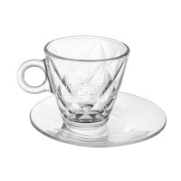 Tasse CAPPUCCINO  KALEIDO  22 CL avec Sous-Tasse - BORMIOLI ROCCO