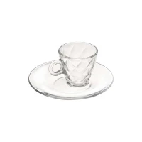 Tasse CAPPUCCINO  KALEIDO  22 CL avec Sous-Tasse - BORMIOLI ROCCO