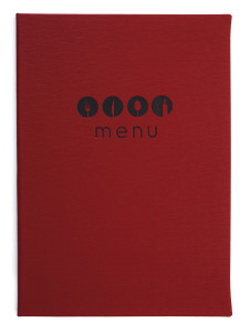 Porte-menu en simili cuir