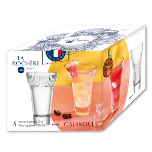 Coffret de 4 verres à pastis CALANQUES - La Rochère