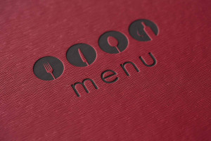 Porte-menu en simili cuir